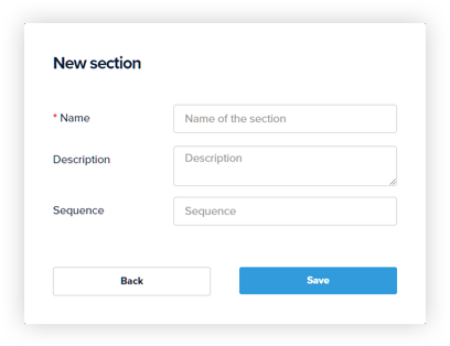 Project with different sections?